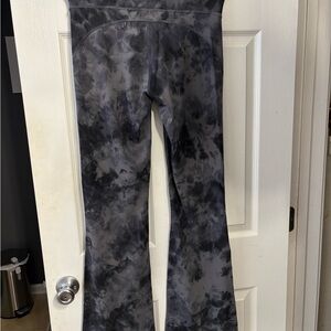 Lululemon Gray Tie-Dye Flare Leggings